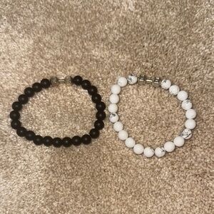 2 barbell bracelets